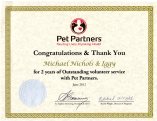Iggy Pet Partners 2 year certificate