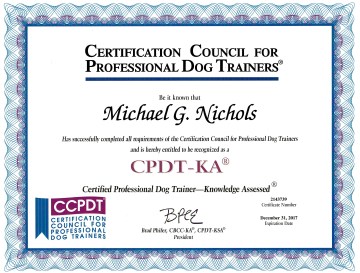 Certified Pet Dog Trainer